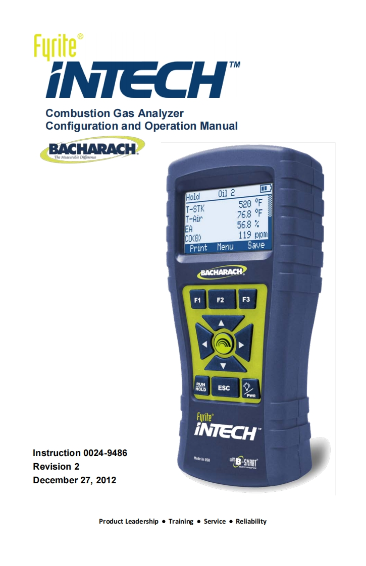 Fyrite-InTech_手册说明书指南