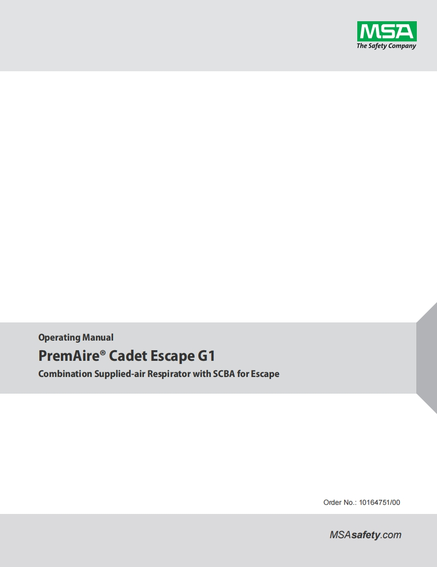 G1-PremAire-Cadet-Escape-Respirator-使用说明书手册