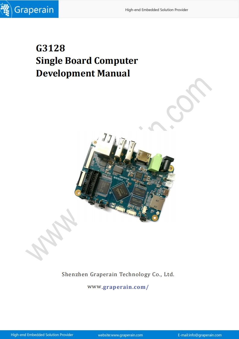 G3128-Single-Board-Computer-Develpment-Manual硬件与开发说明书手册