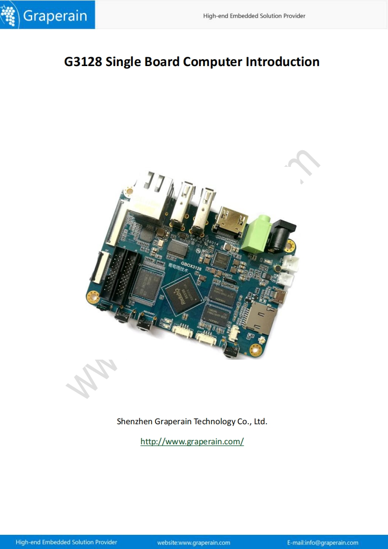 G3128-Single-Board-Computer-Introduction硬件与开发说明书手册