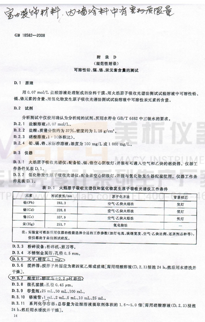 GB-18582-2008-室内装饰装修材料-内墙涂料中有害物质限量