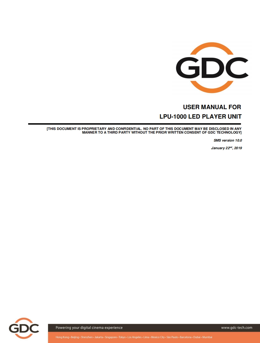 GDC_LPU-1000_使用说明书手册_20190122