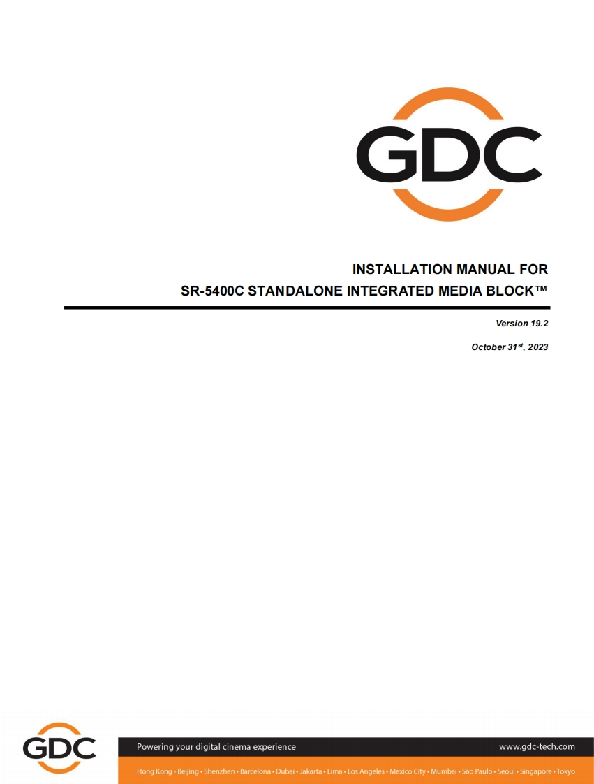 GDC_SR5400C-用户操作说明书手册_20231031