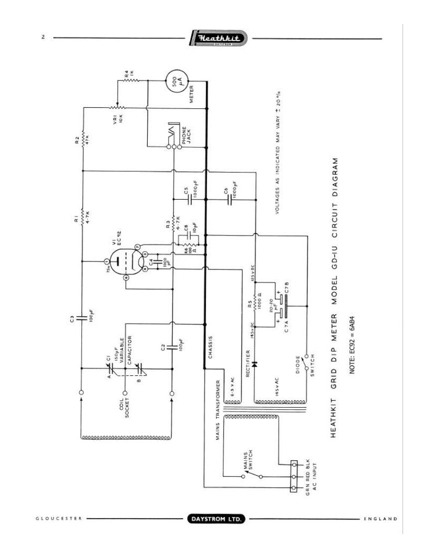 GDO_Heath_GD-1U_维修电器原理图手册ematic