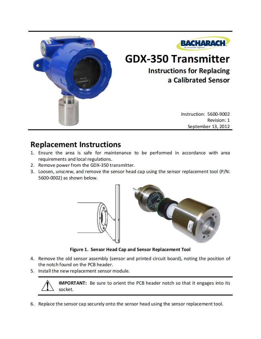 GDX-350-Calibrated-Sensor-Replacement_手册说明书指南