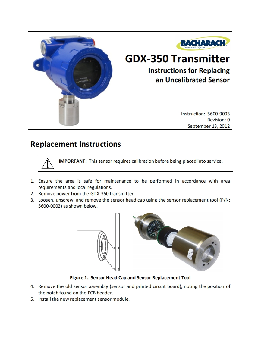 GDX-350-Uncalibrated-Sensor-Replacement_手册说明书指南