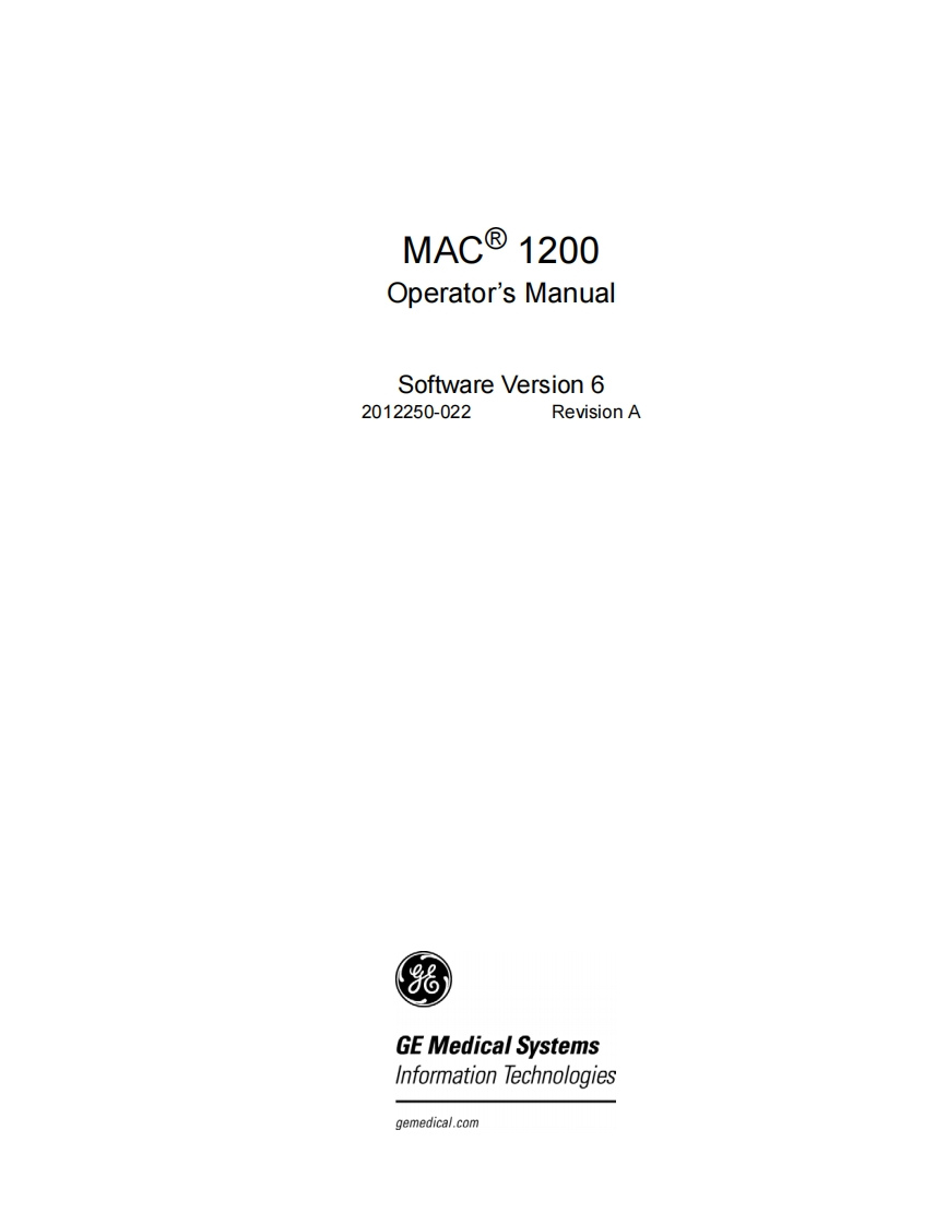 GE-MAC1200-User-Manual操作说明书手册新质力文库 - 聚焦新质生产力发展的数字化知识库_行业洞察 / 理论成果 / 实践指南免费下载新质力文库