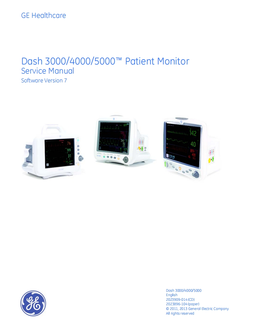 GEHC-Service-操作说明书手册_Dash-3000-4000-5000-Patient-Monitor_v7-1