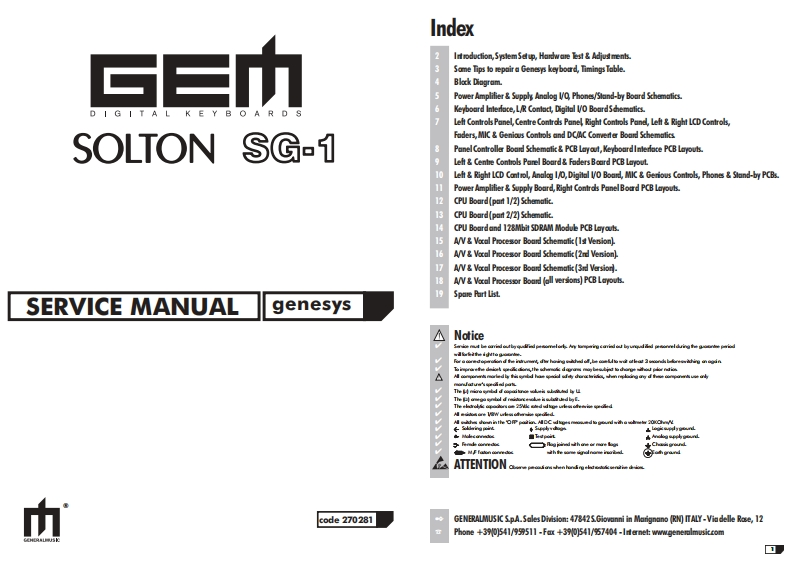 GEM_GENESYS_SG-1_维修手册电器原理图