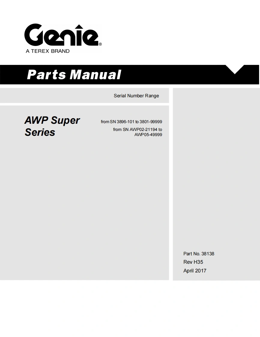 GENIE-AWP25S_零部件手册