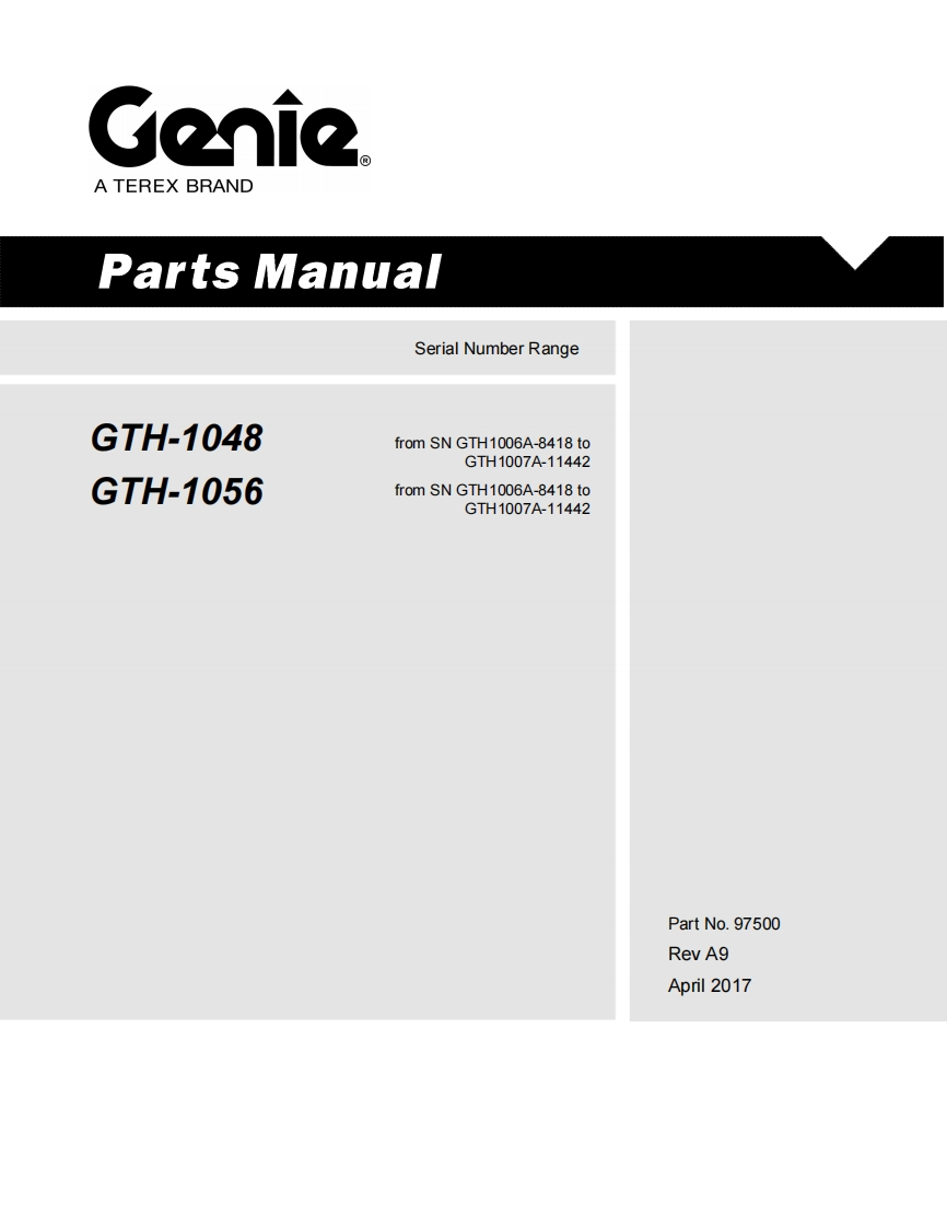GENIE-GTH1056_零部件手册