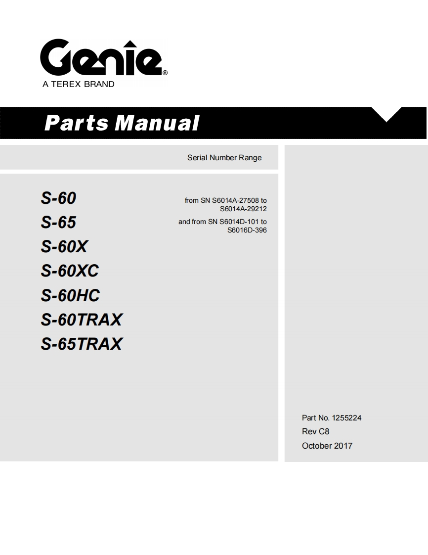 GENIE-S60X-零部件手册