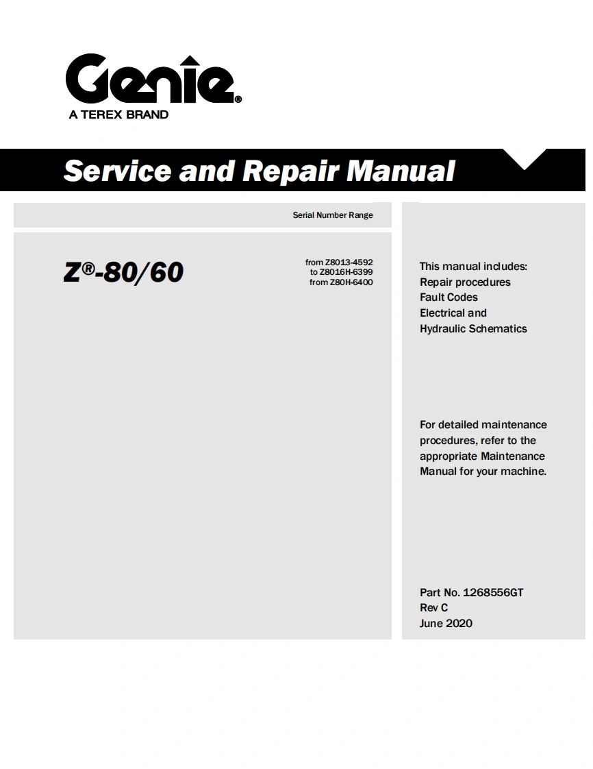 GENIE-z8060-维修手册含电器原理图