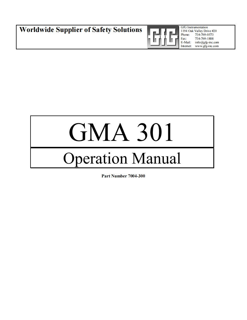 GMA_301_使用者说明书手册