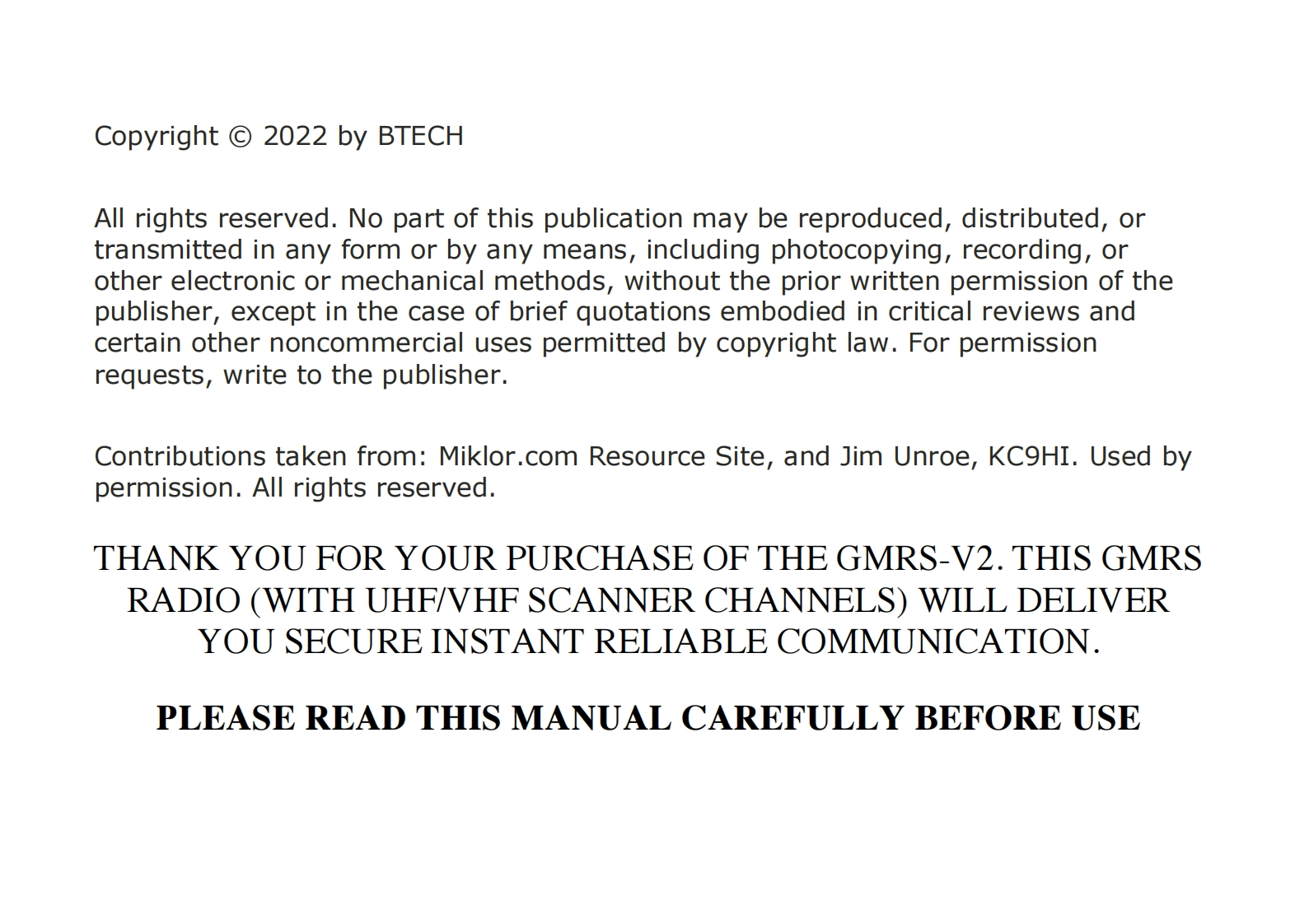 GMRS-V2-User-操作说明书手册