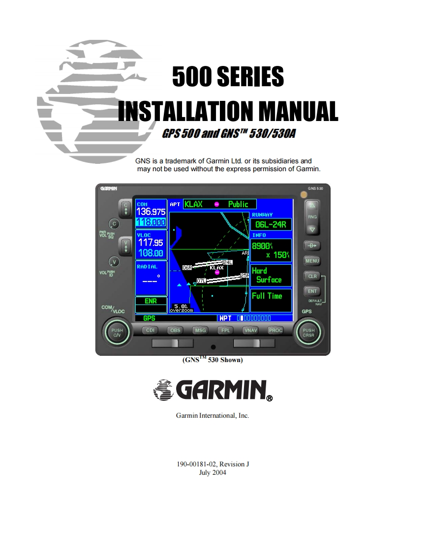 GNS530_IM操作说明书手册