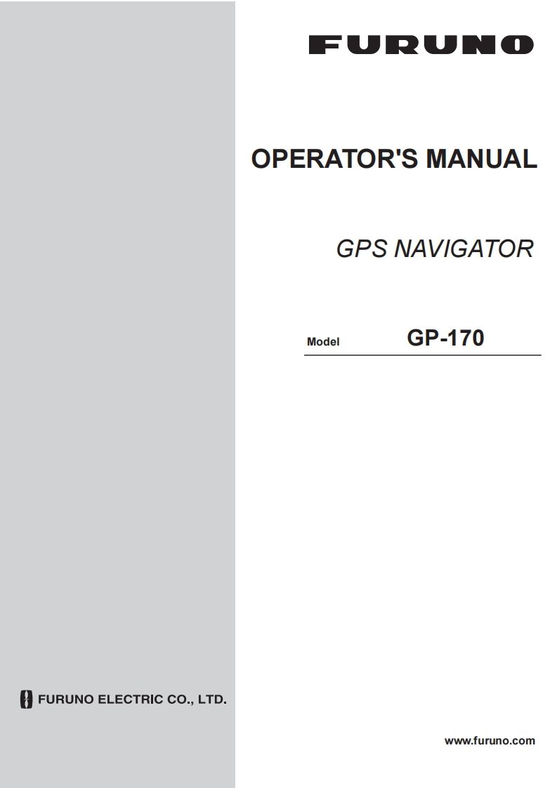 GP170-Operators-Manual操作说明书手册