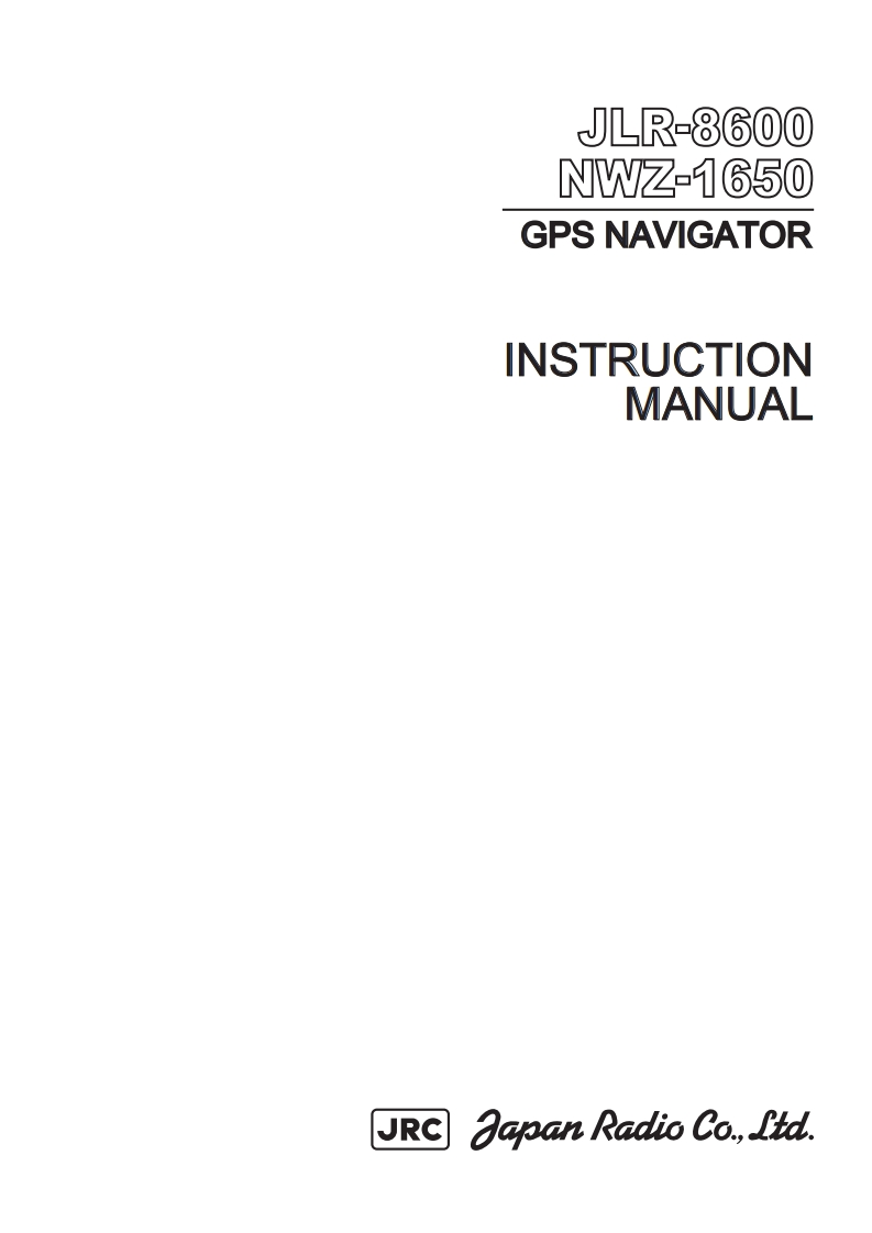 GPSnav-JRC-JLR-8600-安装操作说明书手册--1-11-2024