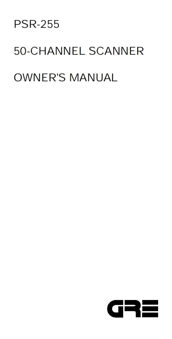 GRE_PSR-255_Manual操作说明书手册