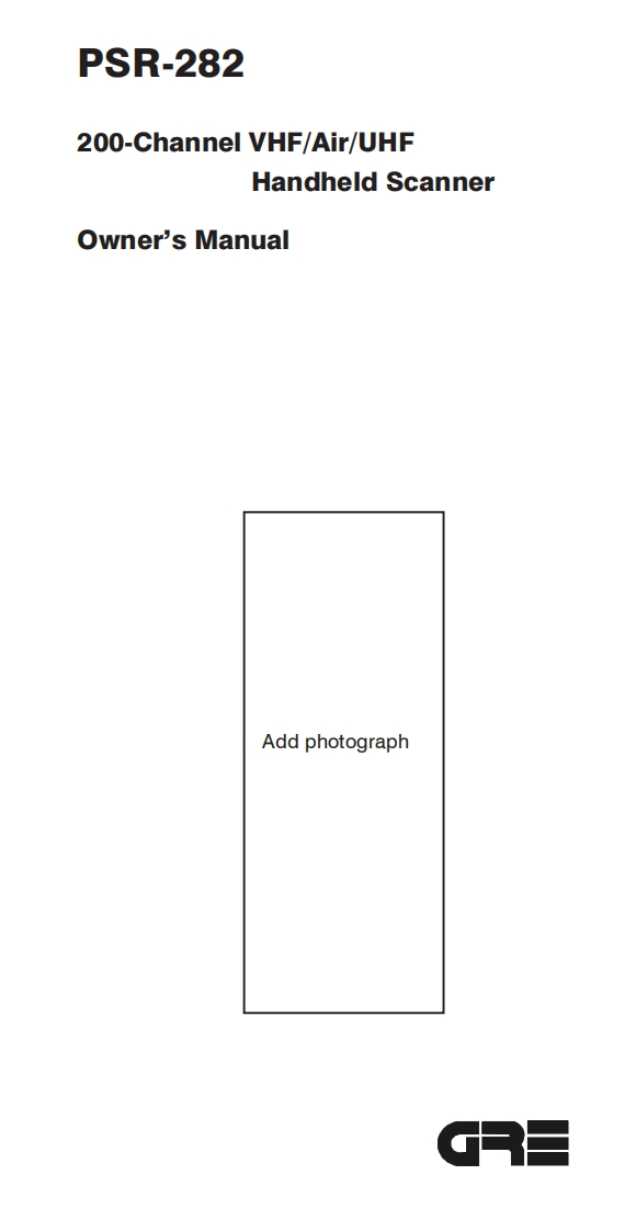 GRE_PSR-282_Manual操作说明书手册