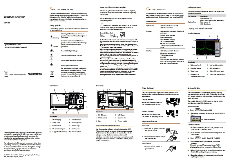 GSP-730_简明操作说明书手册_EN
