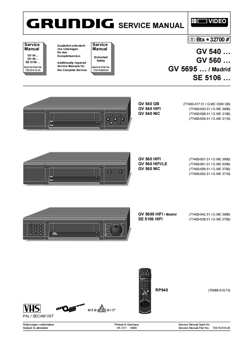 GV540-560维修手册