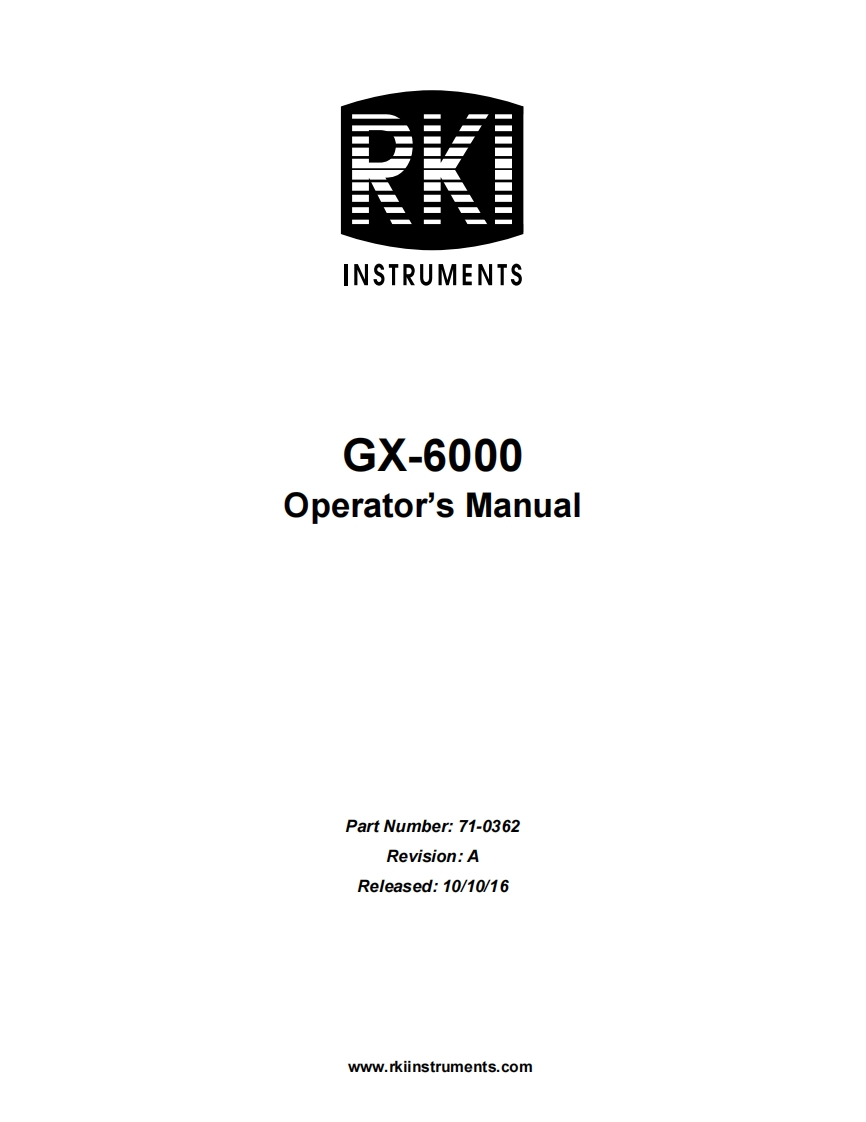 GX-6000_调试手册说明书指南