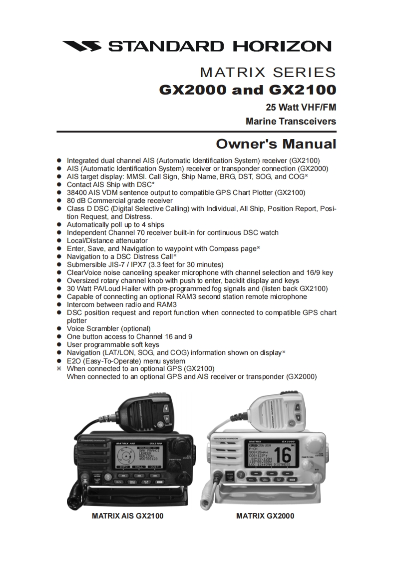 GX2000_GX2100_Owners使用说明书手册