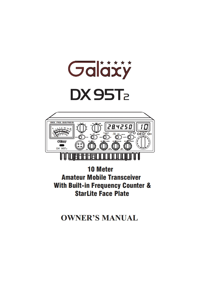 Galaxy_95T_2_(Missing_Pages)_Manual操作说明书手册