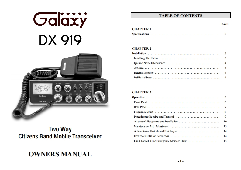 Galaxy_DX-919_(Manual操作说明书手册)