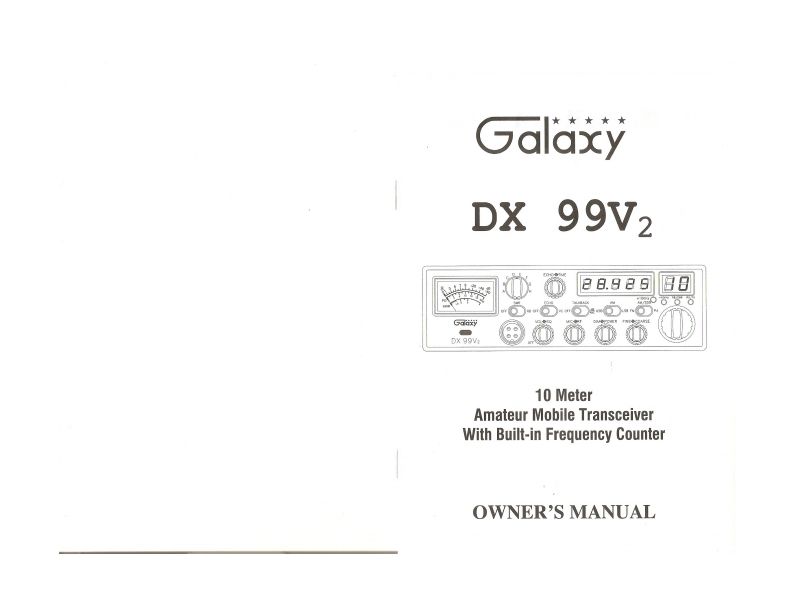 Galaxy_DX-99V2_使用说明书手册