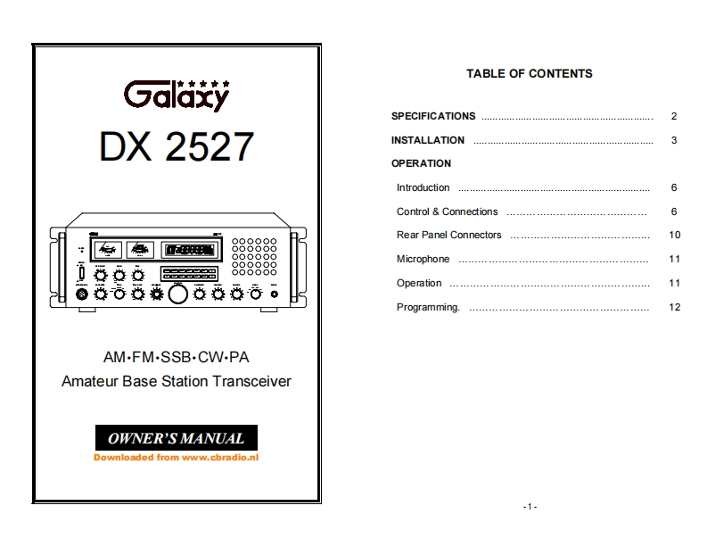 Galaxy_DX2527_使用说明书手册