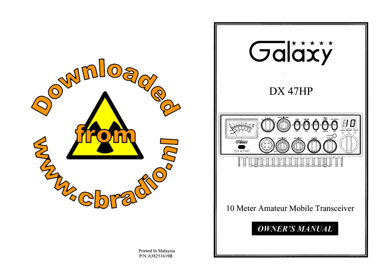 Galaxy_DX47HP_ENG操作说明书手册