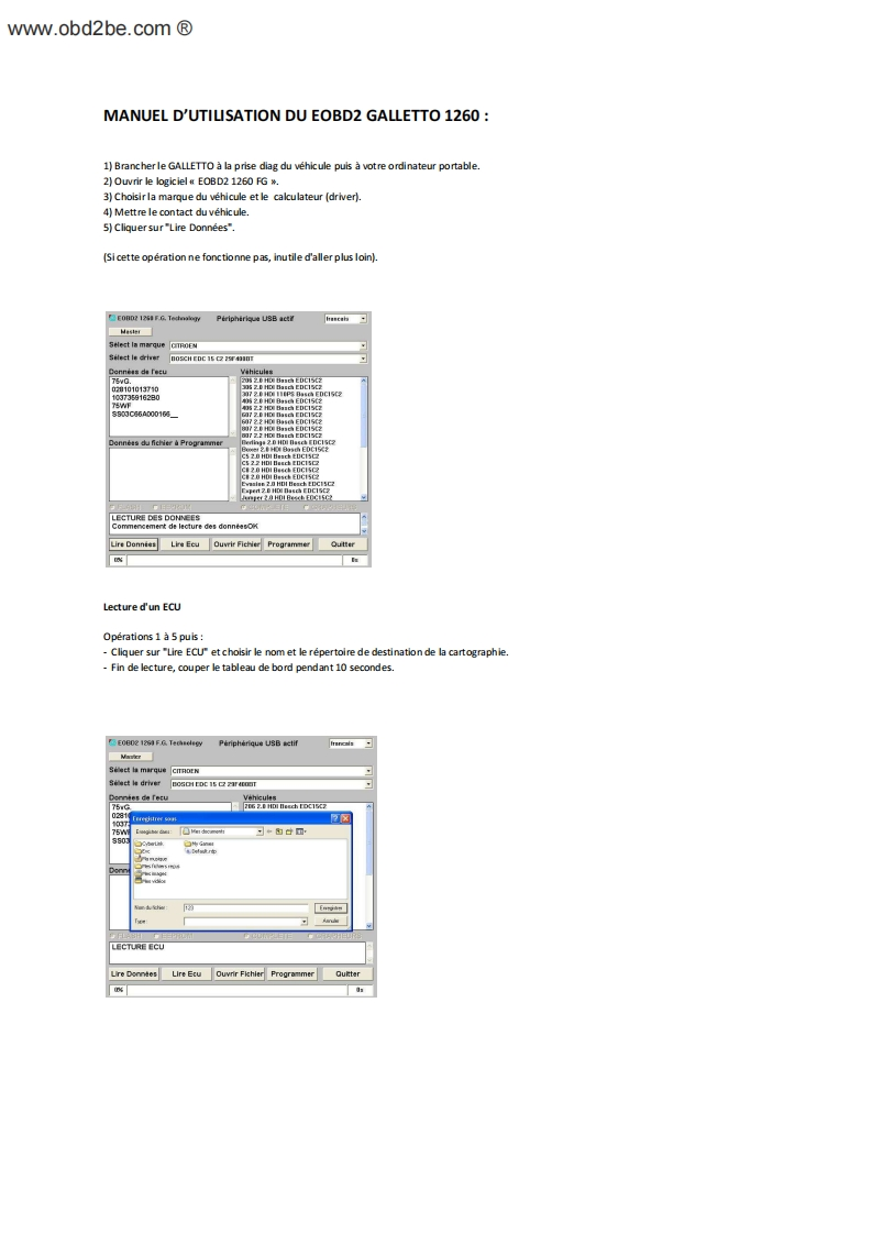 Galletto1260使用说明书手册
