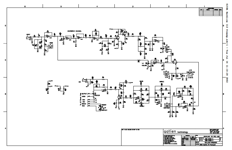 GallienKrueger-Backline112-pre-维修说明书手册含电器原理图