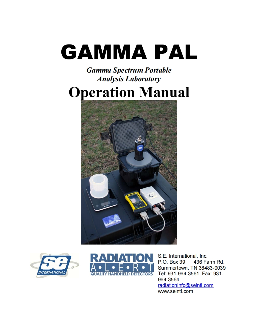 GammaPAL_Operation-手册说明书指南