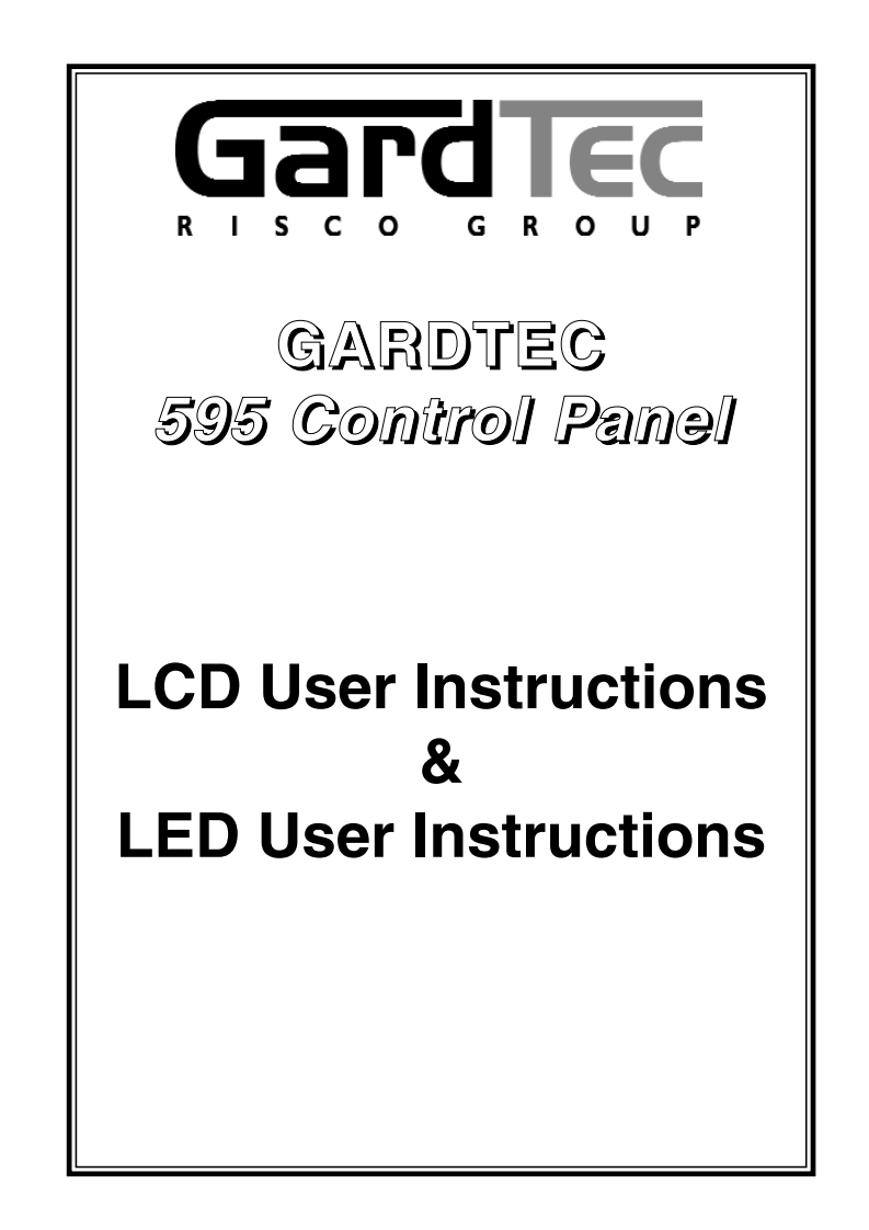 Gardtec-595-操作说明书手册