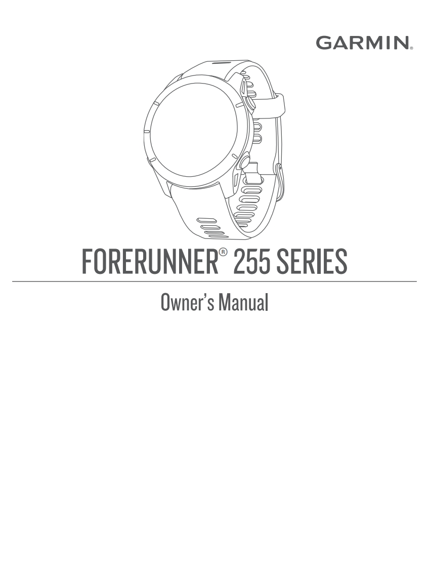 GarminForerunner255MusicSmartwatchManual