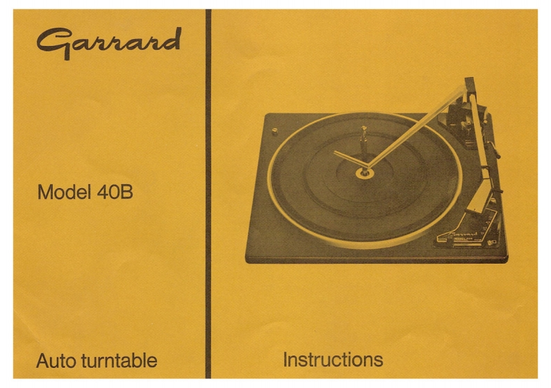 Garrard-40B-tt-维修说明书手册含电器原理图