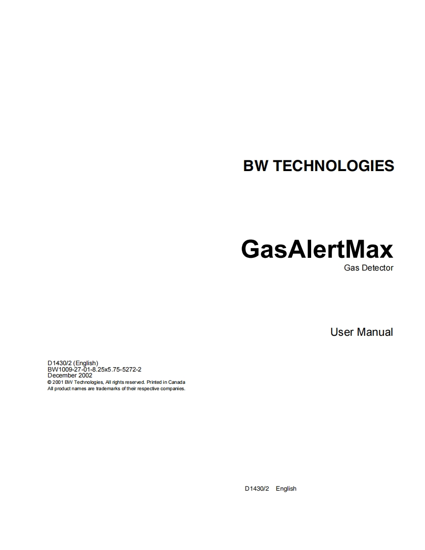 GasAlertMax_手册说明书指南_2