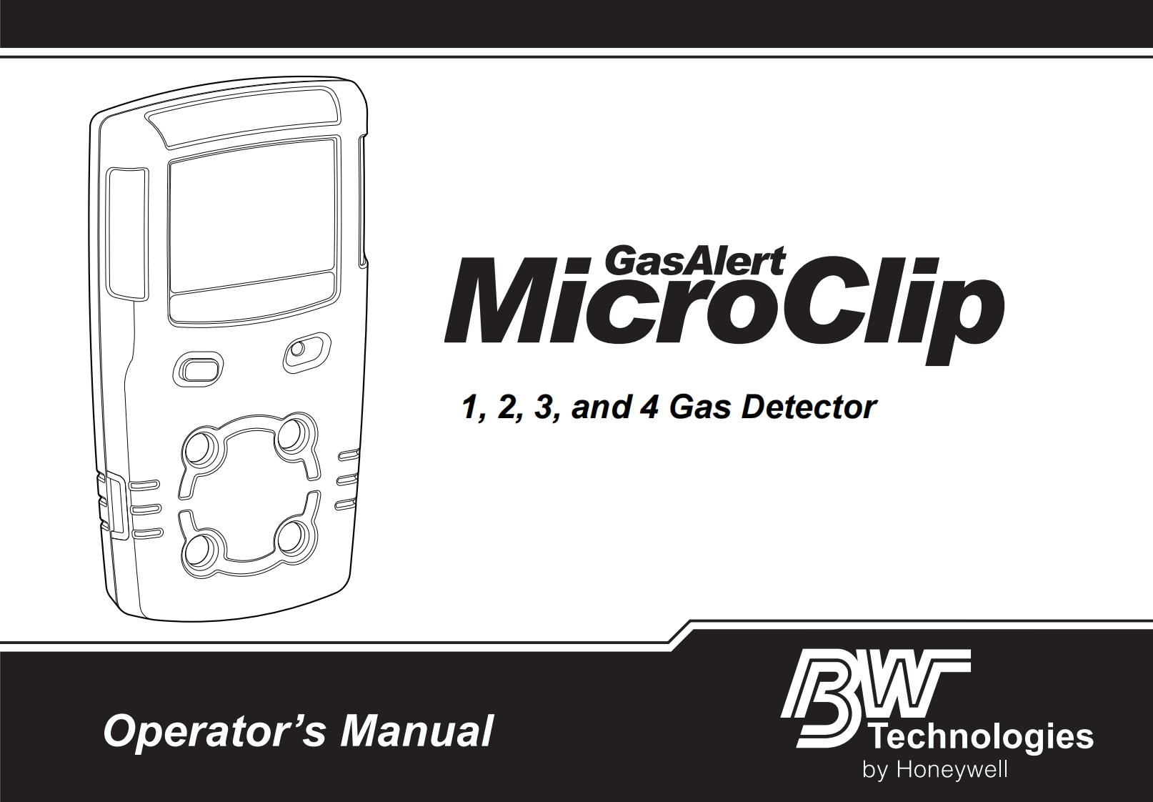 GasAlertMicroClipOperator手册说明书指南B2EN