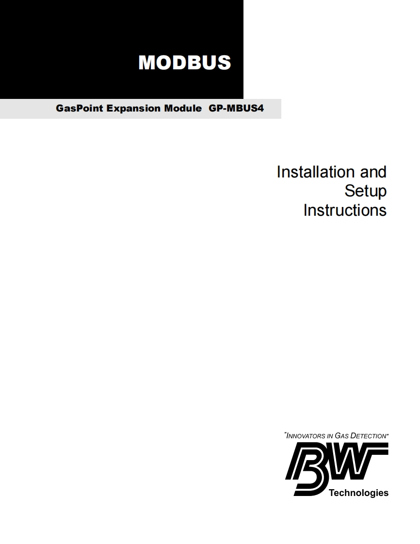 GasPoint_MODBUS_手册说明书指南