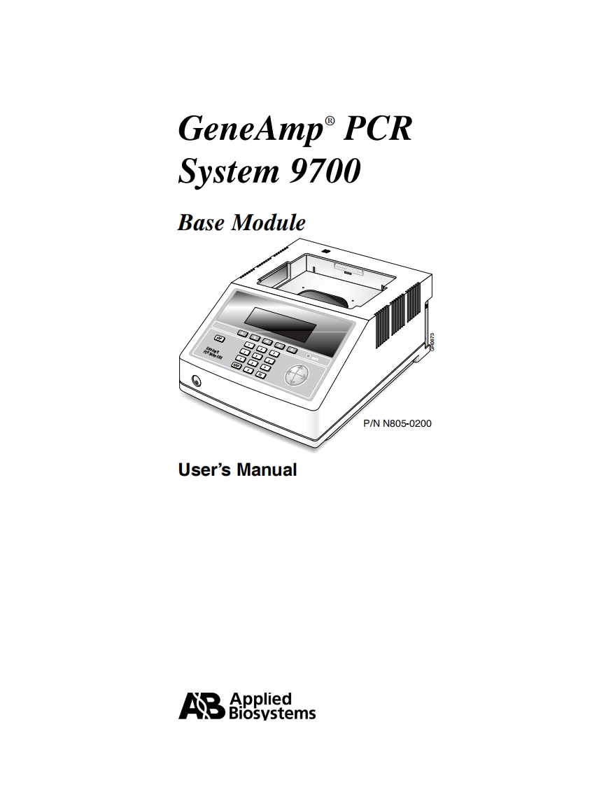 GeneAmp-PCR-System-9700-操作说明书手册