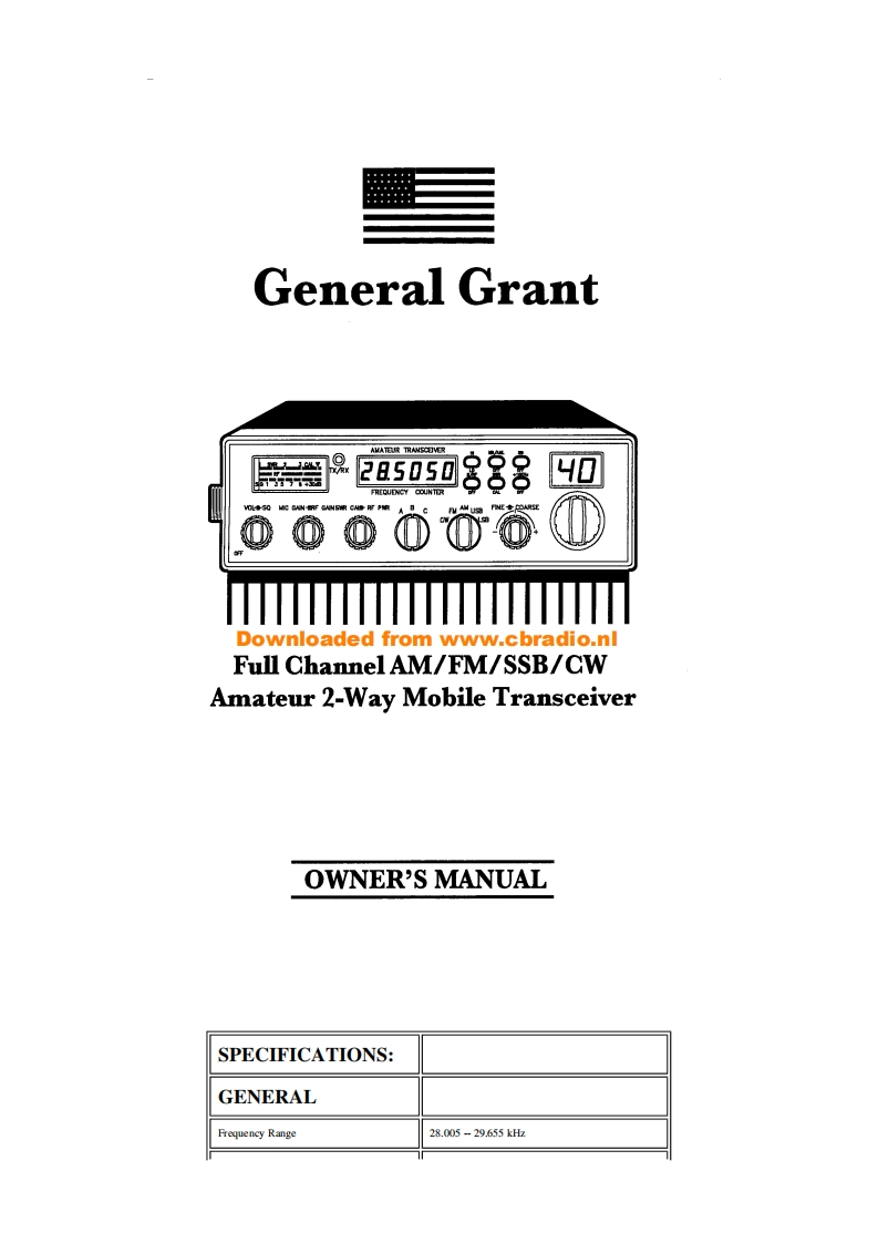 General_Grant_使用说明书手册
