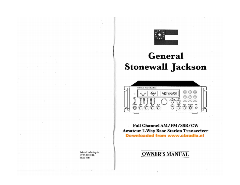 General_Stonewall_Jackson_使用说明书手册