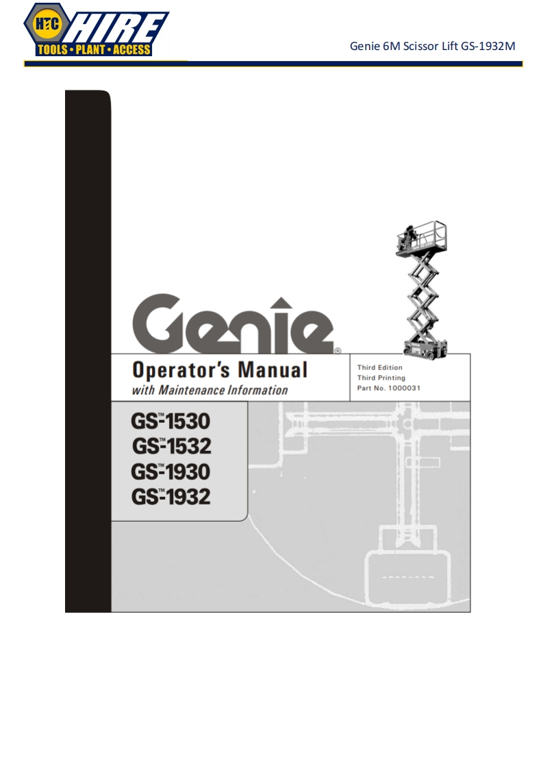 Genie-6M-GS1932-Manual操作说明书手册-HTC