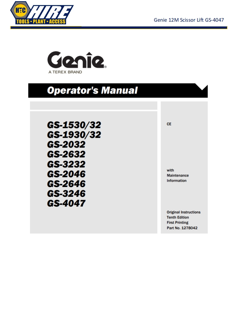 Genie-GS4047-Manual操作说明书手册-HTC