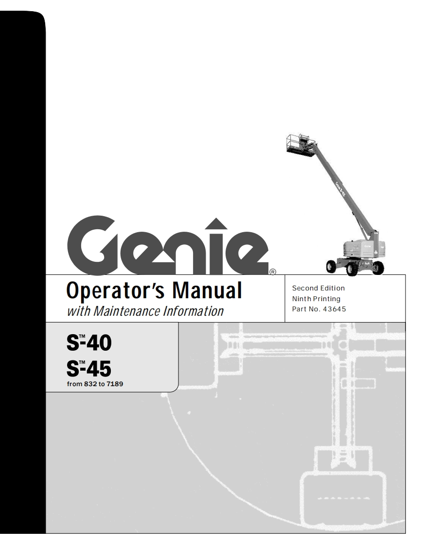 Genie-S-45-Operations-Manual操作与维护保养说明书手册
