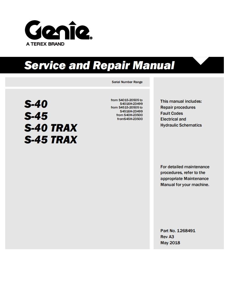 Genie-S-45-Service-Manual维护保养说明书手册
