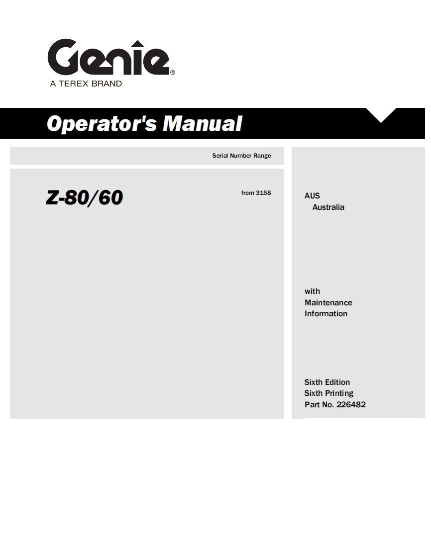 Genie-Z-80-Operations-Manual操作与维护保养说明书手册